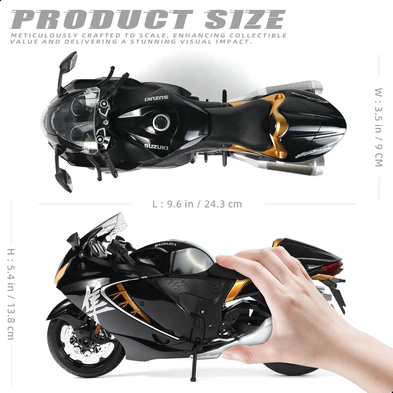 1:9 Motorcycle Model Collectible Compatible for Suzuki Hayabusa